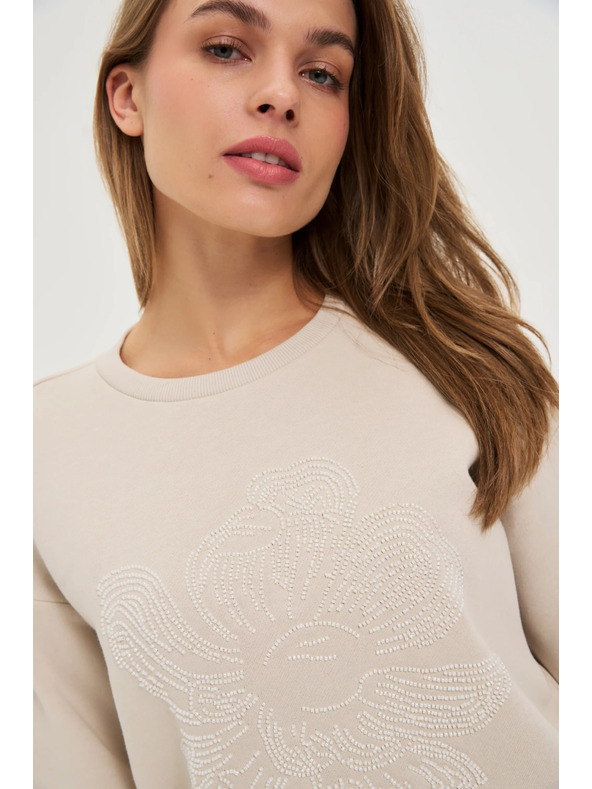 Moodo Bluza z aplikacijo bež Moodo