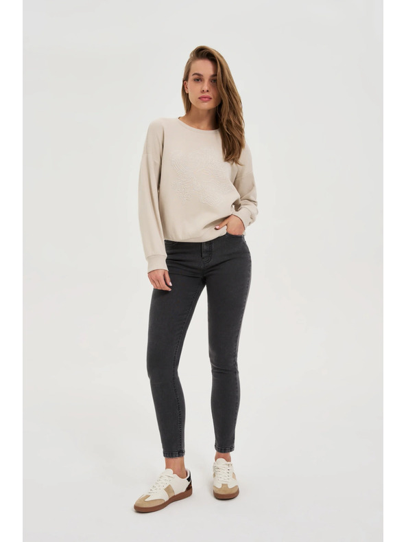 Moodo Bluza z aplikacijo bež Moodo