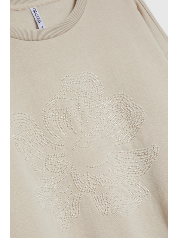 Moodo Bluza z aplikacijo bež Moodo