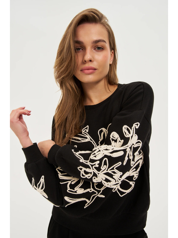 Moodo Bluza z aplikacijo črna Moodo