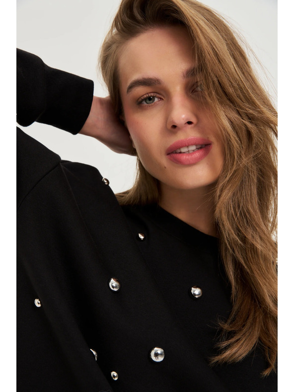 Moodo Bluza z jetki črna Moodo