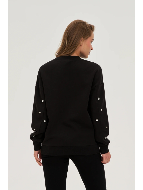 Moodo Bluza z jetki črna Moodo