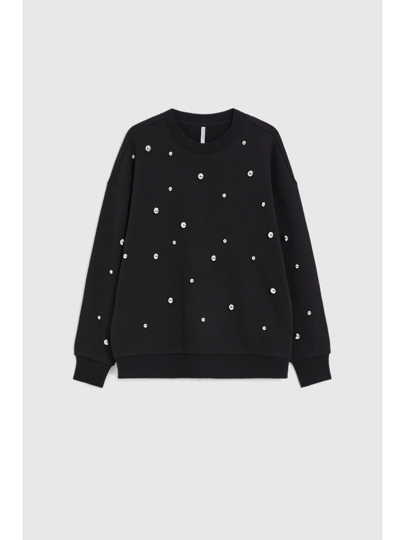 Moodo Bluza z jetki črna Moodo