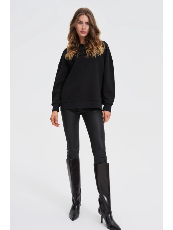 Moodo Bluza z aplikacijo črna Moodo