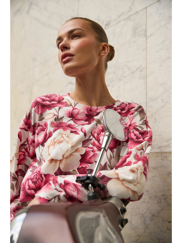 Moodo Cvetlična jopica rožnata Moodo