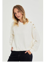 Moodo Jopica z okrasnimi gumbi ecru Moodo