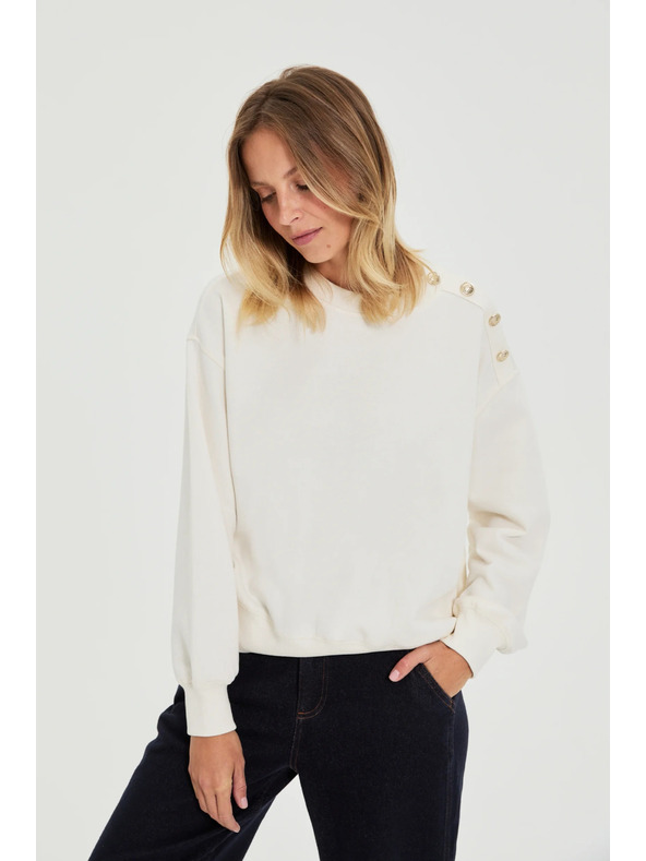 Moodo Jopica z okrasnimi gumbi ecru Moodo