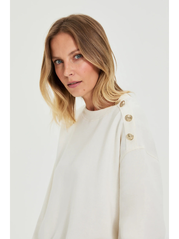 Moodo Jopica z okrasnimi gumbi ecru Moodo