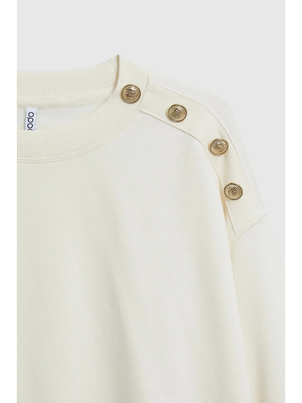 Moodo Jopica z okrasnimi gumbi ecru Moodo