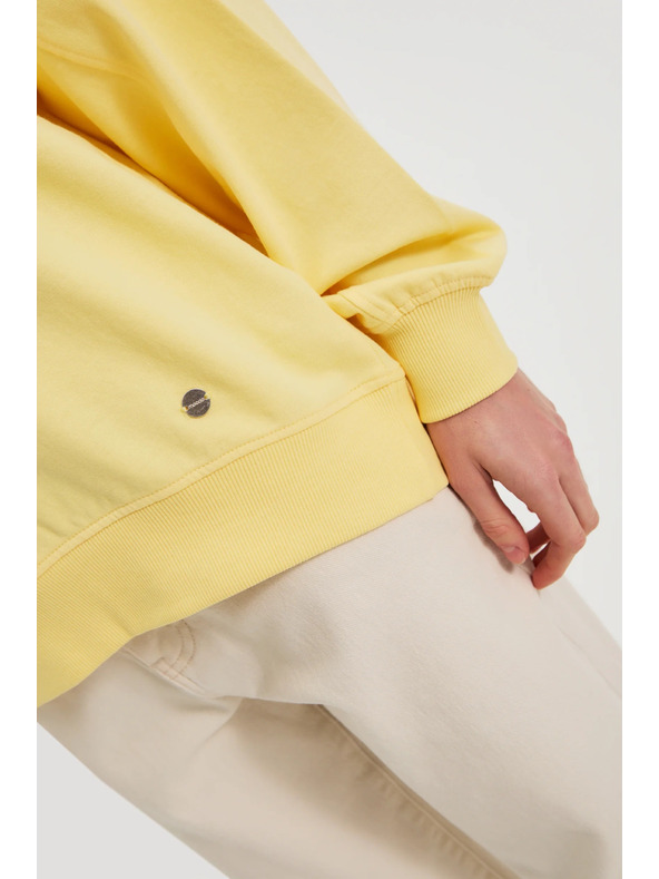 Moodo Bluza z V-izrezom rumena Moodo