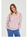 Moodo Pulover s cvetkami rožnat Moodo
