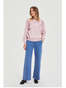 Moodo Pulover s cvetkami rožnat Moodo
