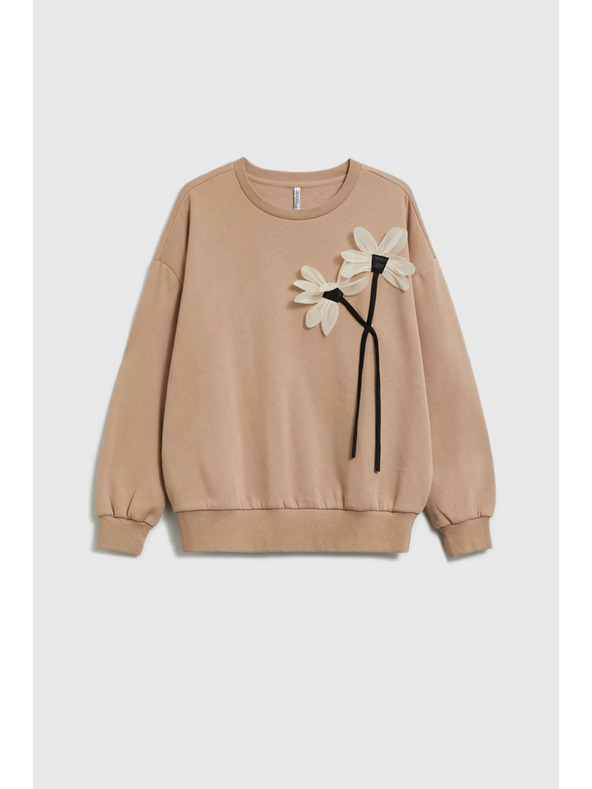 Moodo Pulover s cvetom bež Moodo