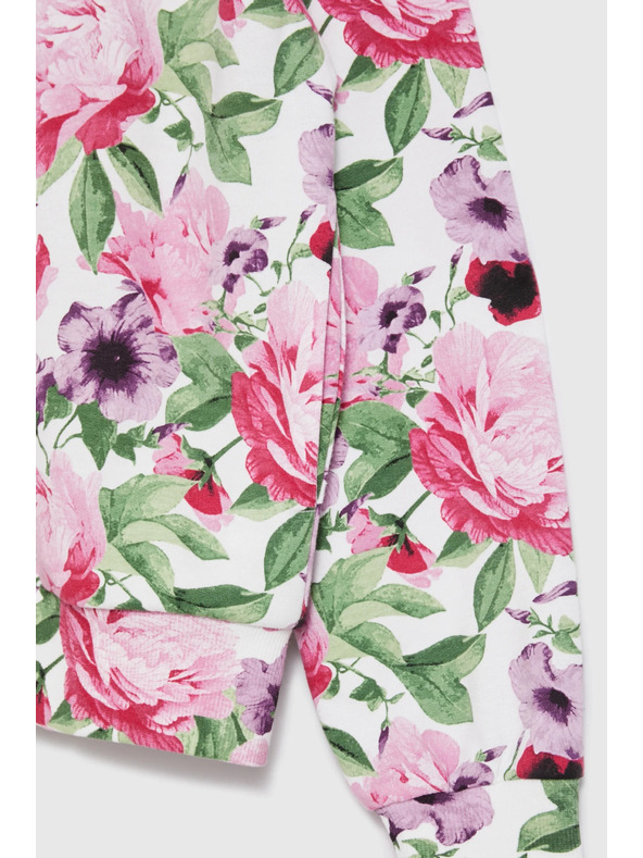 Moodo Odpeta bluza s cvetličnim vzorcem rožnata Moodo