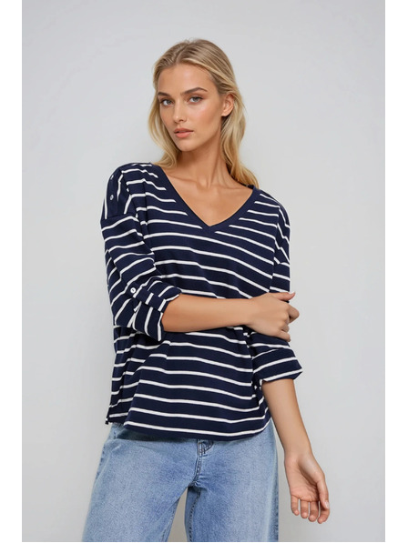 Moodo Prugasta jopica temno modra Moodo