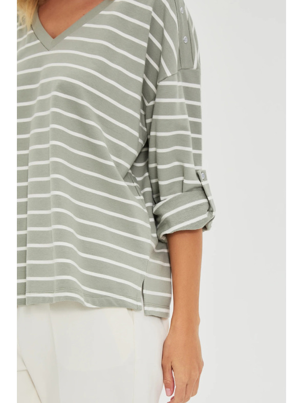 Moodo Bluza v progah olivna Moodo