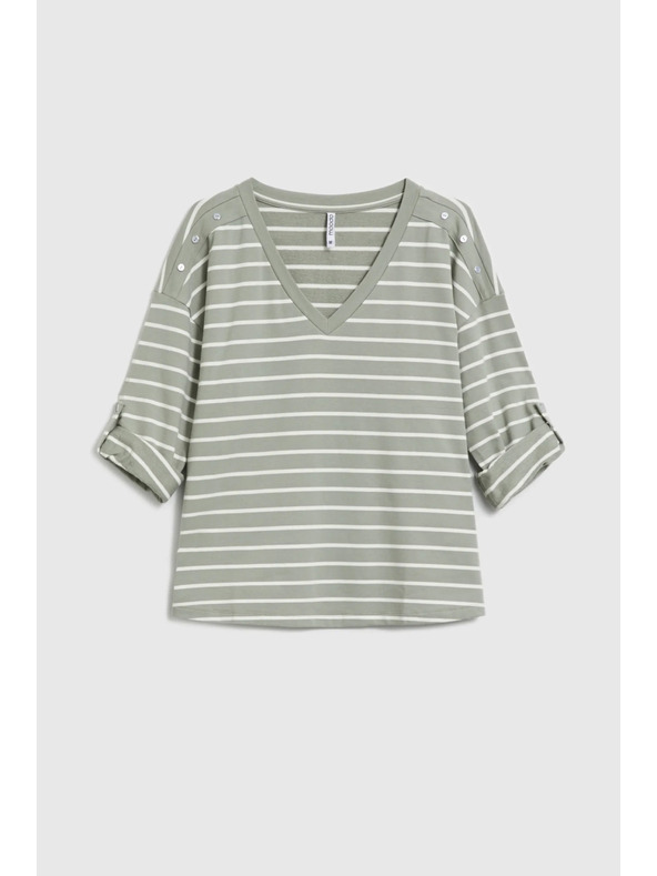 Moodo Bluza v progah olivna Moodo