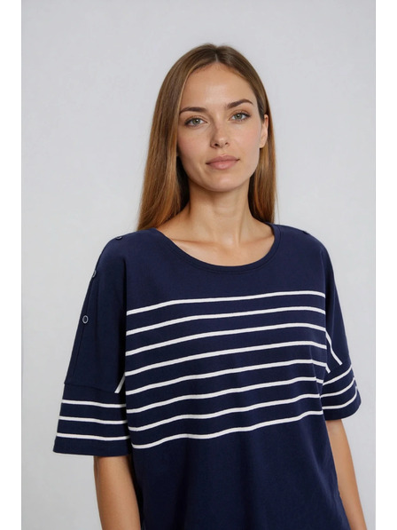 Moodo Prugasta jopica temno modra Moodo