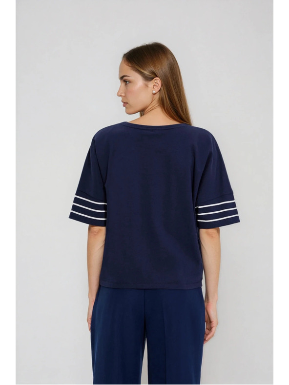 Moodo Prugasta jopica temno modra Moodo