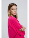 Moodo Pulover s kratkimi in širokimi rokavi fuksija Moodo