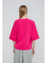Moodo Pulover s kratkimi in širokimi rokavi fuksija Moodo