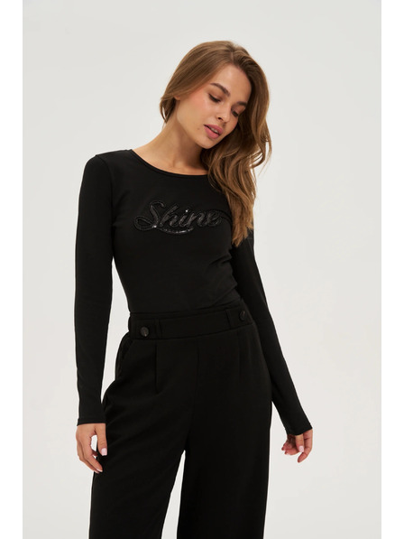 Moodo Bluza s pasjedicami črna Moodo