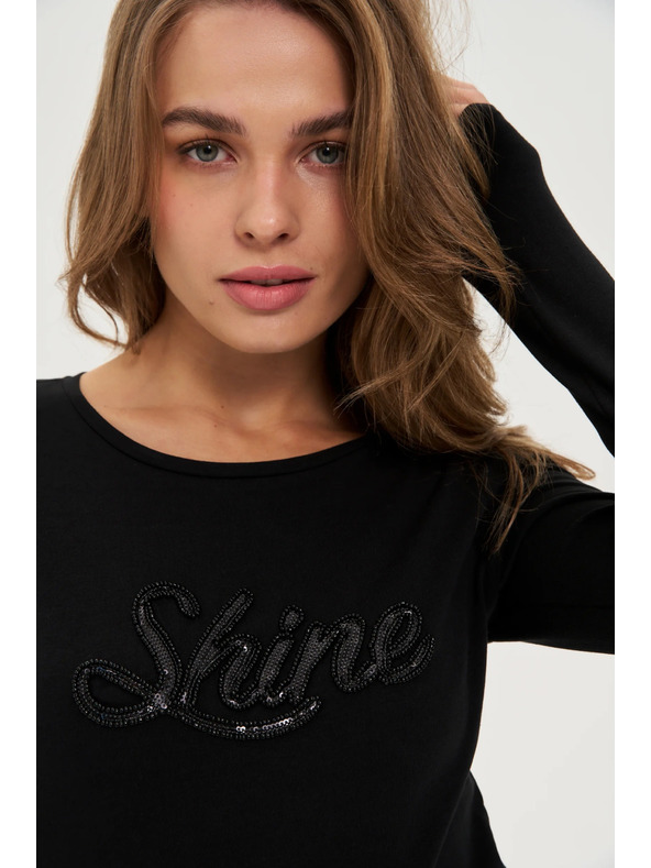 Moodo Bluza s pasjedicami črna Moodo