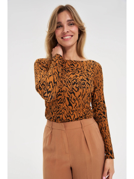 Moodo Top z motivom rjav Moodo