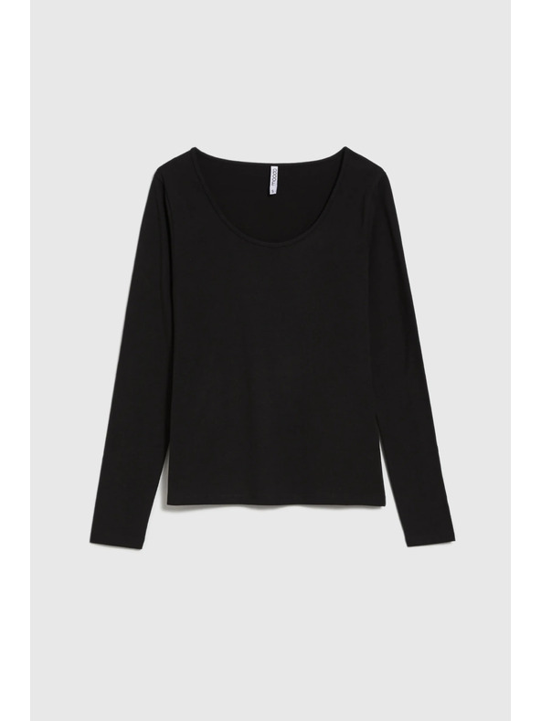 Moodo Bombažna majica črna Moodo