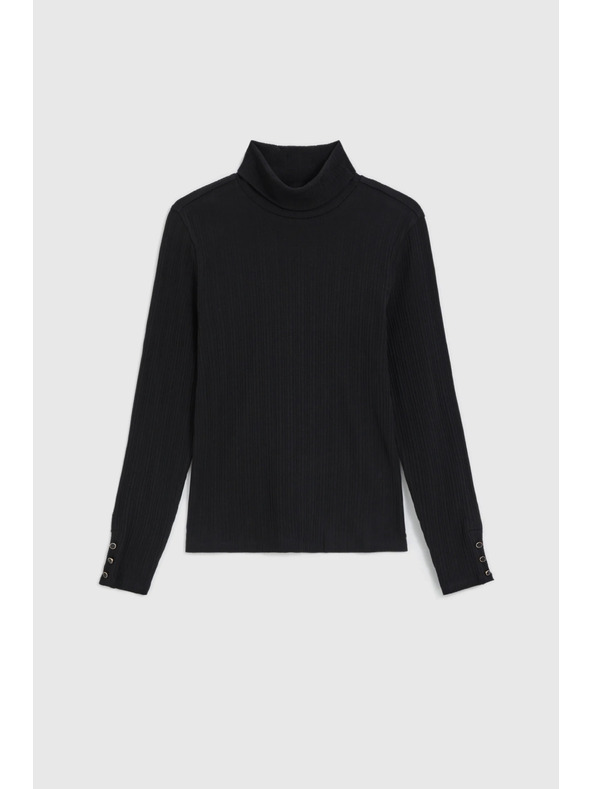 Moodo Bombažni pulover črn Moodo