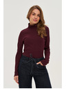 Moodo Bombažni pulover vinsko rdeč Moodo