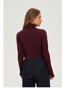 Moodo Bombažni pulover vinsko rdeč Moodo