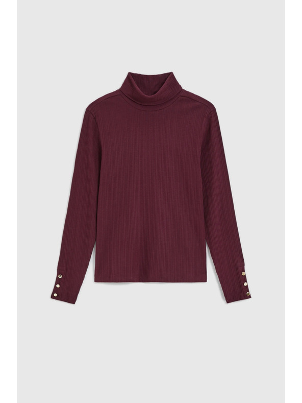 Moodo Bombažni pulover vinsko rdeč Moodo