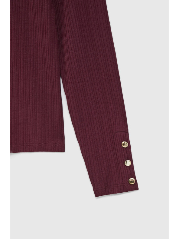 Moodo Bombažni pulover vinsko rdeč Moodo