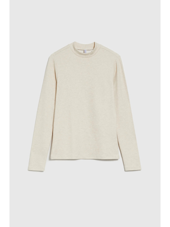 Moodo Bež bluza z ovratnikom Moodo