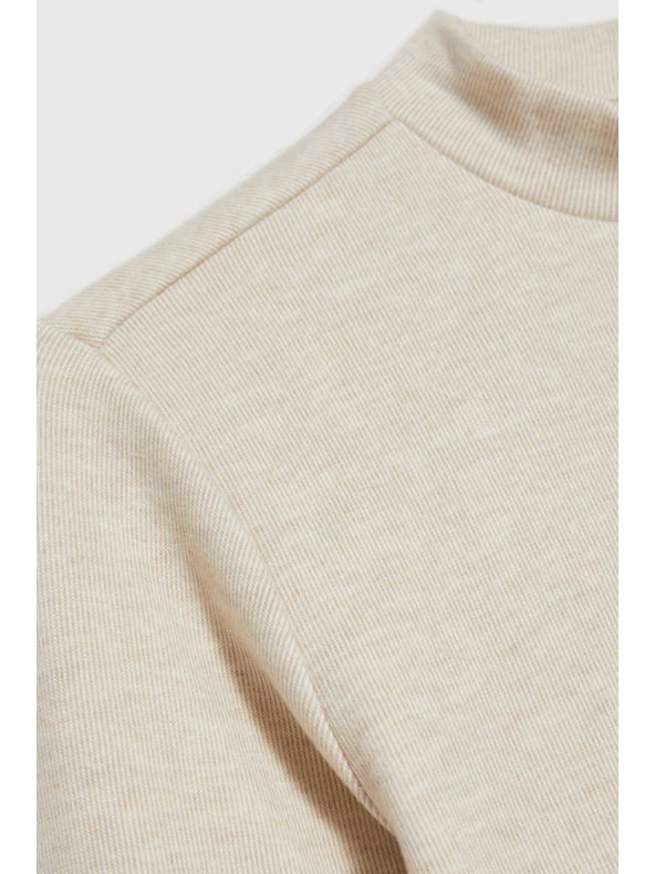 Moodo Bež bluza z ovratnikom Moodo