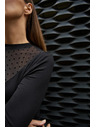 Moodo Oprijeta črna bluza Moodo