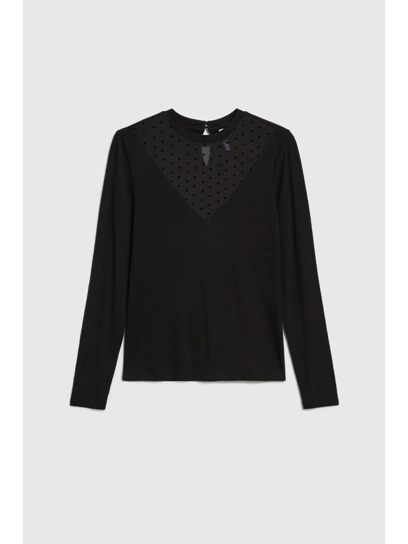 Moodo Oprijeta črna bluza Moodo