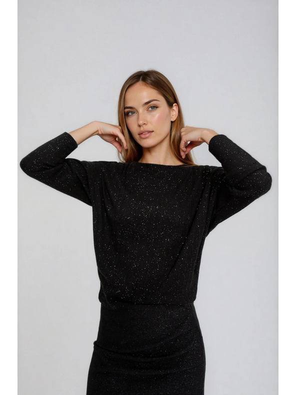 Moodo Sijoč top črne barve Moodo