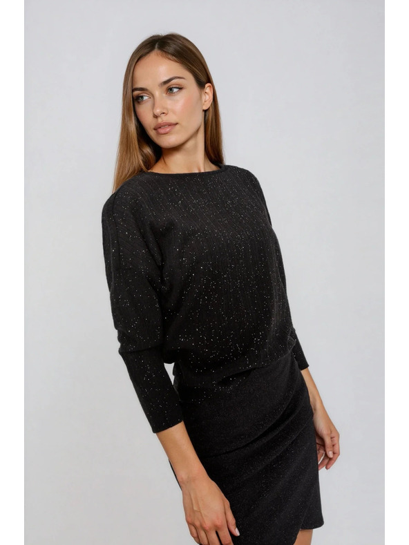 Moodo Sijoč top črne barve Moodo