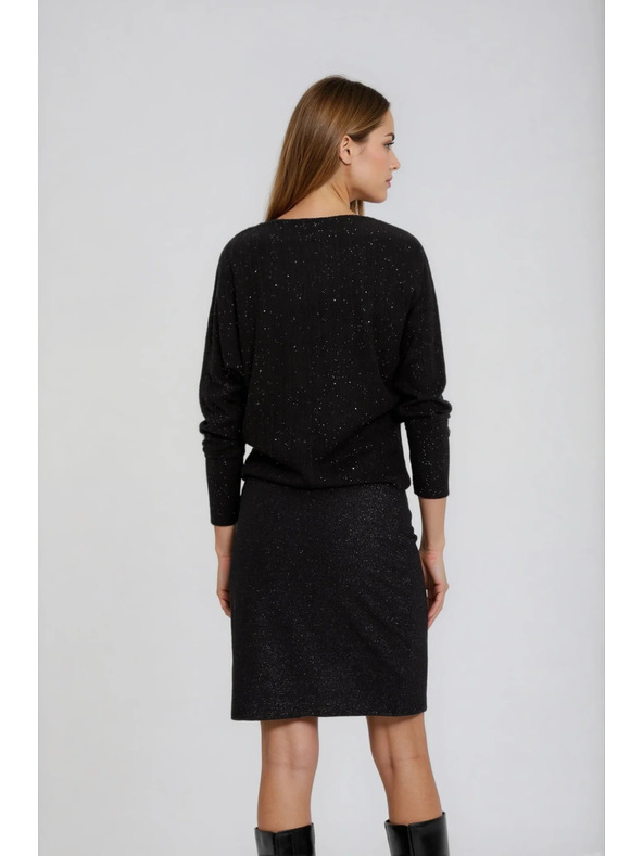 Moodo Sijoč top črne barve Moodo