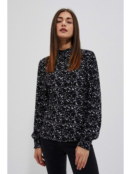 Moodo Črna bluza z dolgimi rokavi Moodo