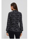Moodo Črna bluza z dolgimi rokavi Moodo