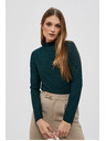 Moodo Bluza z metalnim nitjem smaragdne barve Moodo