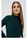 Moodo Bluza z metalnim nitjem smaragdne barve Moodo