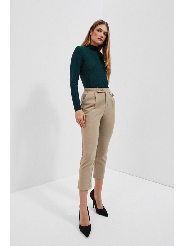 Moodo Bluza z metalnim nitjem smaragdne barve Moodo