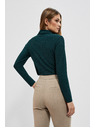 Moodo Bluza z metalnim nitjem smaragdne barve Moodo