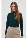 Moodo Bluza z metalnim nitjem smaragdne barve Moodo