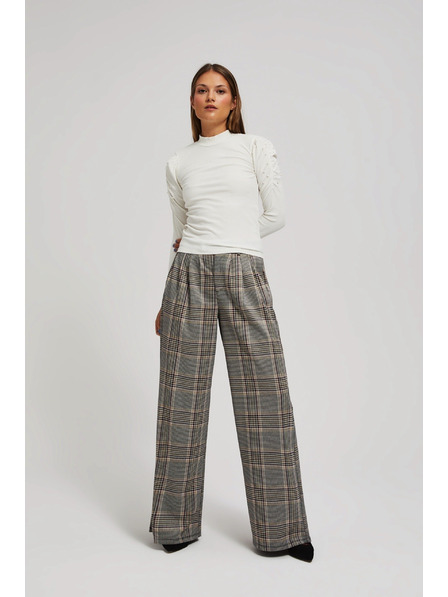 Moodo Bluza z napihnjenim rokavi biserne barve Moodo