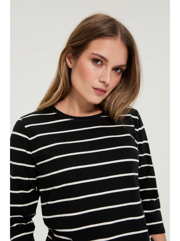 Moodo Črno prižasta bluza Moodo